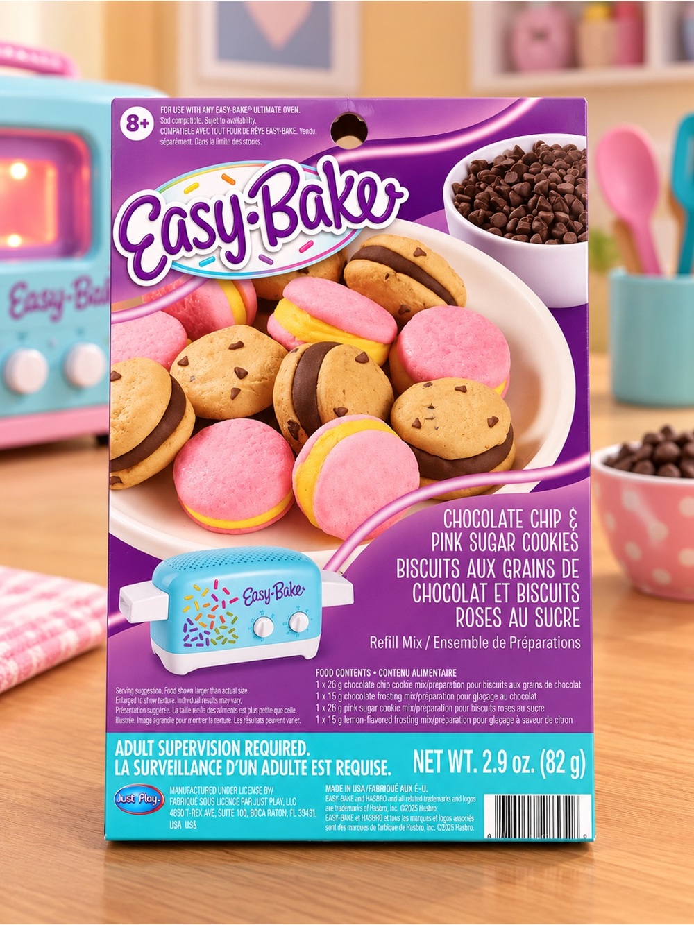 Easy-Bake Ultimate Oven Chocolate Chip & Pink Sugar Cookies Refill Mix 2.9 oz